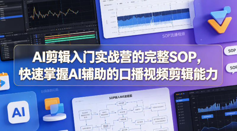 AI剪辑入门实战营的完整SOP，快速掌握AI辅助的口播视频剪辑能力-点子口袋网