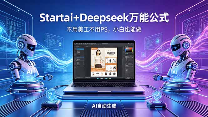 AI自动做电商详情页：Startai+Deepseek万能公式，不用美工不用PS，小白也能做-点子口袋网