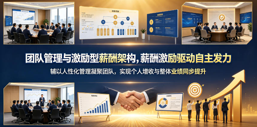 团队管理与激励型薪酬架构，薪酬激励驱动自主发力，辅以人性化管理凝聚团队，实现个人增收与整体业绩同步提升-点子口袋网