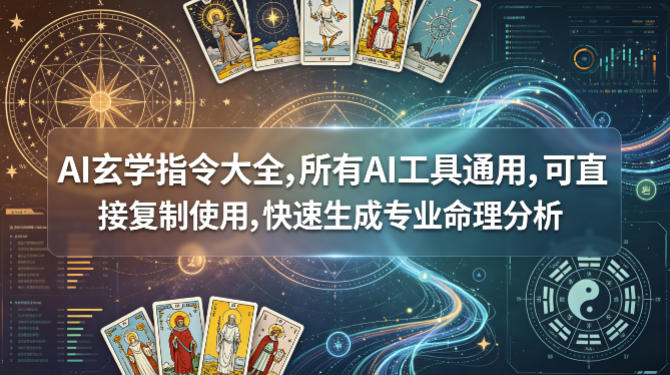 AI玄学指令大全，所有AI工具通用，可直接复制使用，快速生成专业命理分析-点子口袋网