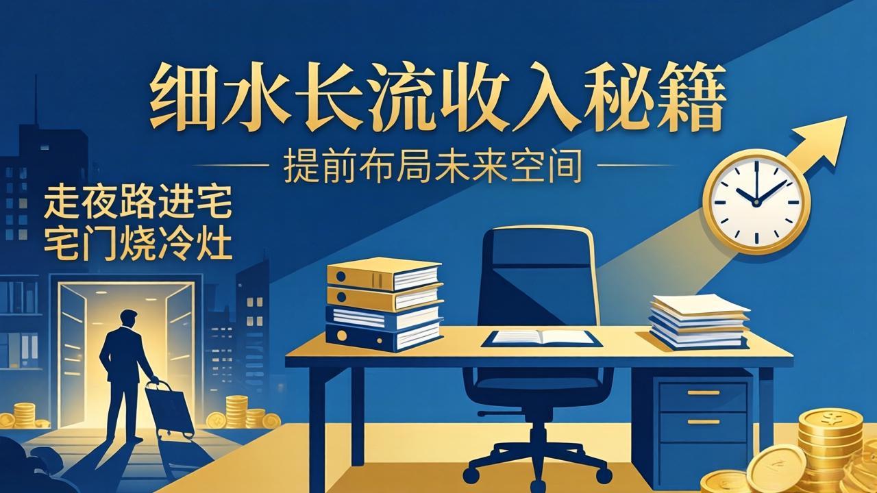 某付费文章：细水长流收入秘籍：走夜路进宅门烧冷灶，提前布局未来空间-点子口袋网