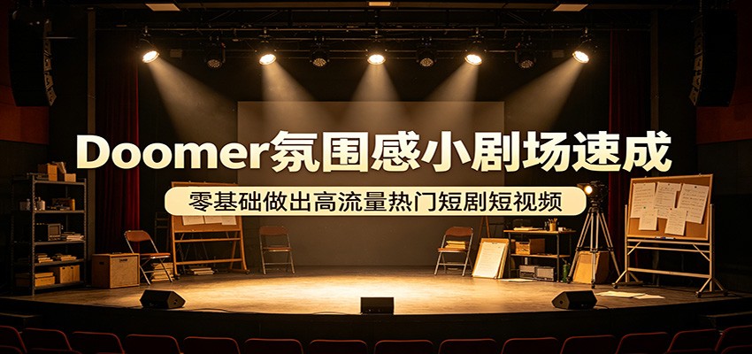 Doomer氛围感小剧场速成，零基础做出高流量热门短剧短视频-点子口袋网