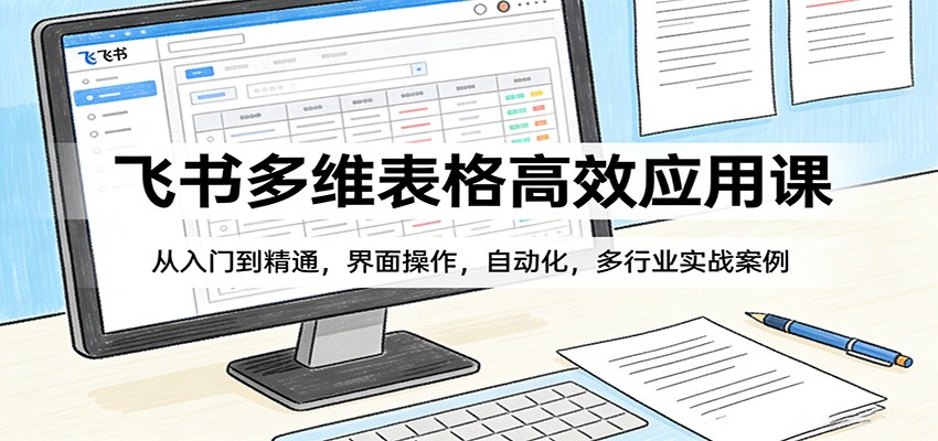 飞书多维表格高效应用课：从入门到精通，界面操作，自动化，多行业实战案例-点子口袋网