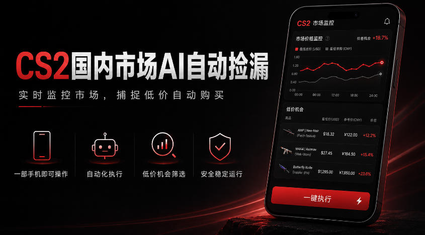 游戏市场AI自动监控，实时检测差价捡漏，简单轻松，日入300+【揭秘】-点子口袋网