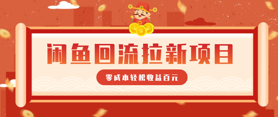零门槛闲鱼回流拉新项目，非常适合新手操作，轻松收益几百元-点子口袋网