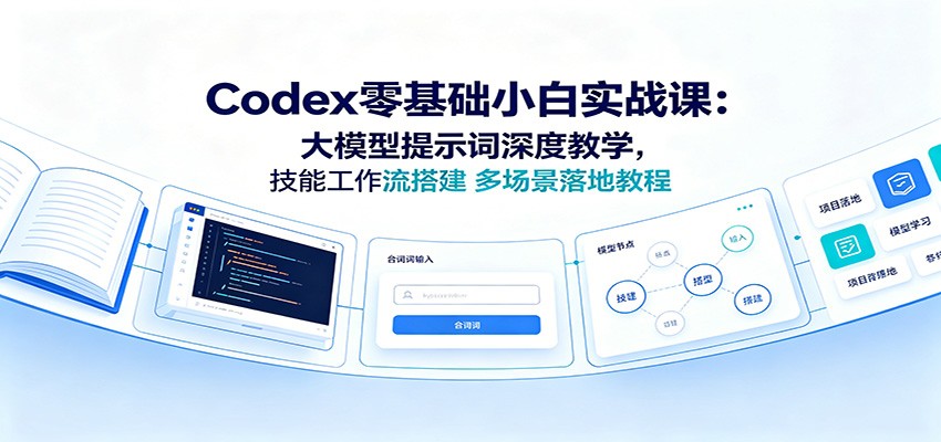 Codex零基础小白实战课：大模型提示词深度教学，技能工作流搭建多场景落地教程-点子口袋网