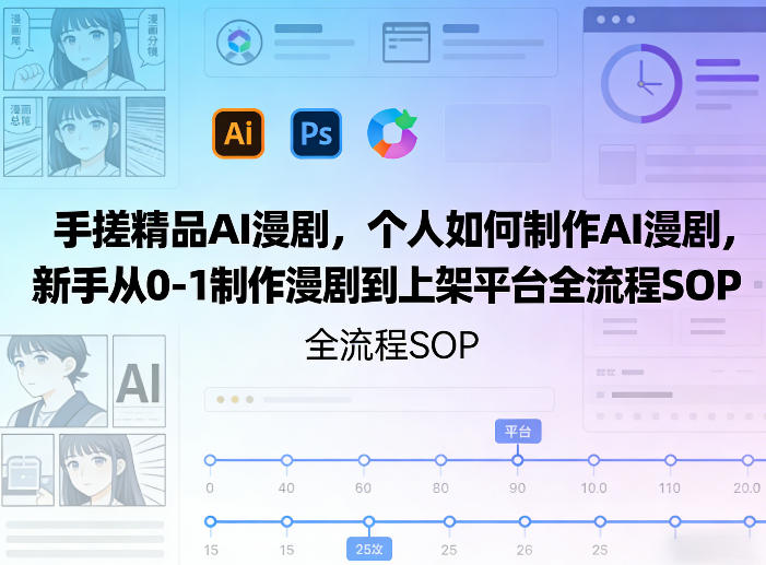 手搓精品AI漫剧，个人如何制作AI漫剧，新手从0-1制作漫剧到上架平台全流程SOP-点子口袋网