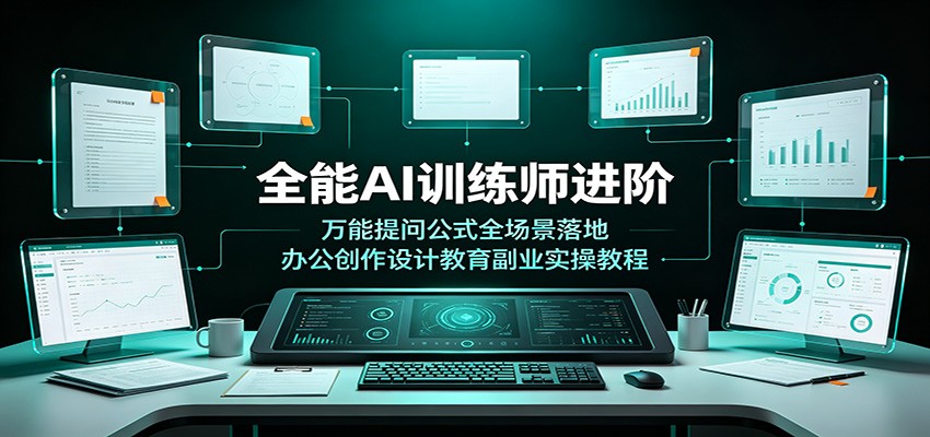 全能AI训练师进阶：万能提问公式全场景落地，办公创作设计教育副业实操教程-点子口袋网