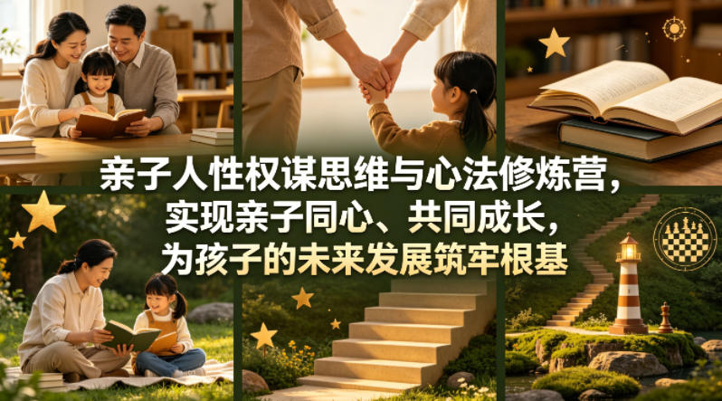 亲子人性权谋思维与心法修炼营，实现亲子同心、共同成长，为孩子的未来发展筑牢根基【音频】-点子口袋网