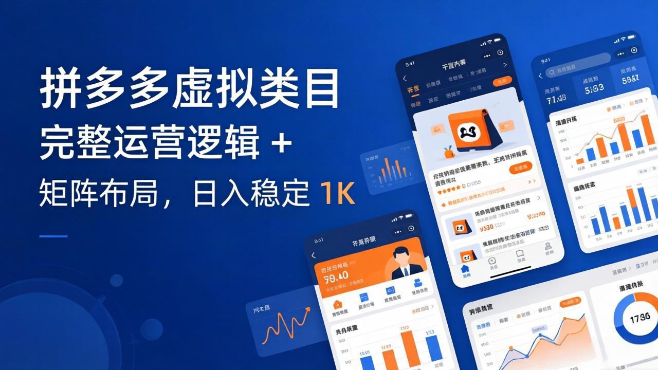 拼多多虚拟类目干货：完整运营逻辑 + 矩阵布局，日入稳定 1K-点子口袋网