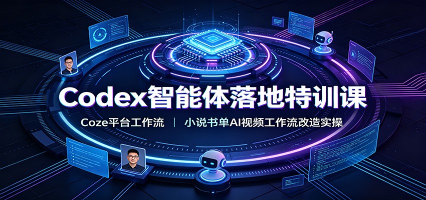 Codex智能体落地特训课：Coze平台工作流，小说书单AI视频工作流改造实操-点子口袋网