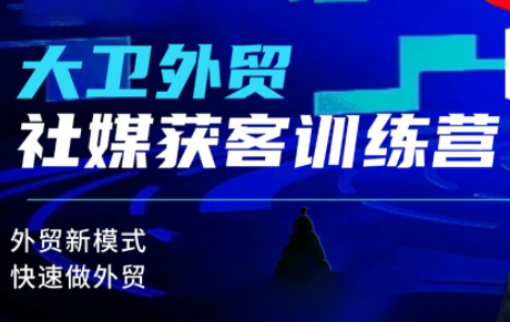 大卫老师·外贸社媒获客独家训练营(更新4月)-点子口袋网
