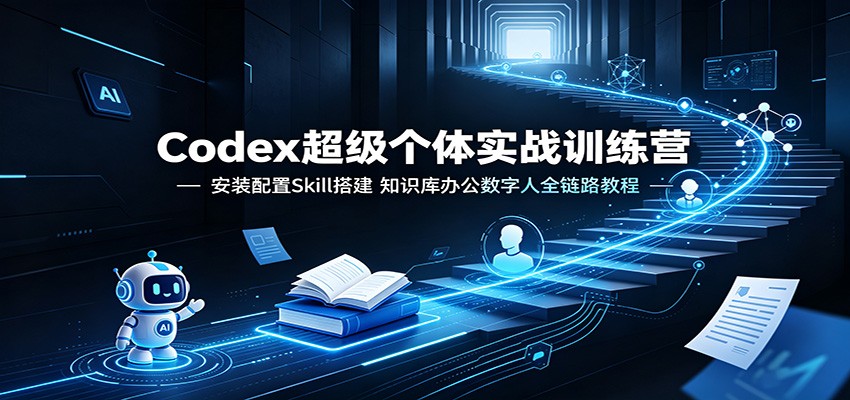 Codex超级个体实战训练营：安装配置Skill搭建，知识库办公数字人全链路教程-点子口袋网