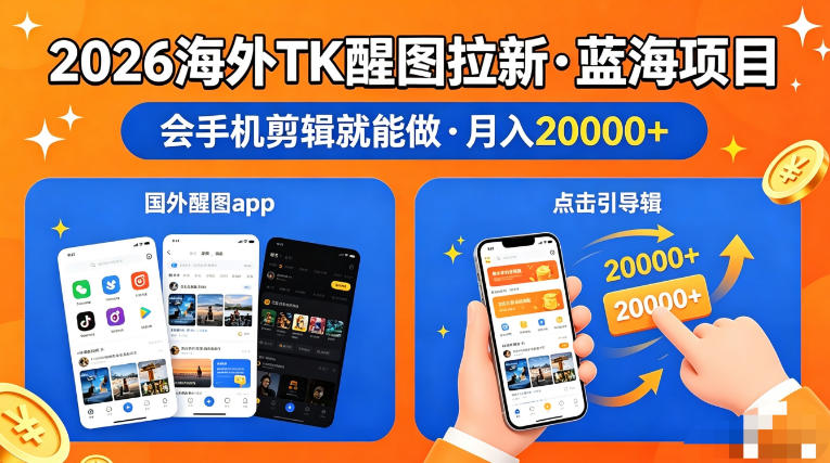 图出海拉新，全网火爆风口项目，只要会简单手机剪辑，轻松上手，当天见收益，日入四位数【揭秘】-点子口袋网