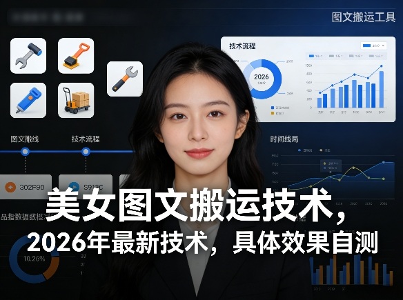 美女图文搬运技术，2026年最新技术，具体效果自测-点子口袋网