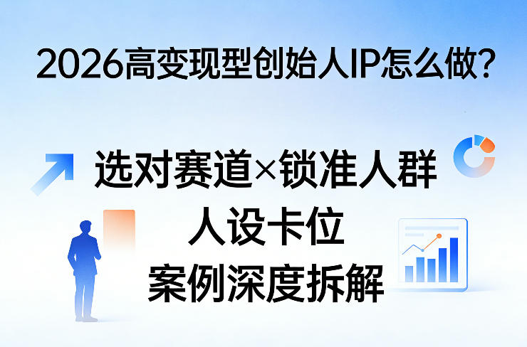 2026高变现型创始人IP怎么做？选对赛道×锁准人群×人设卡位×案例深度拆解-点子口袋网