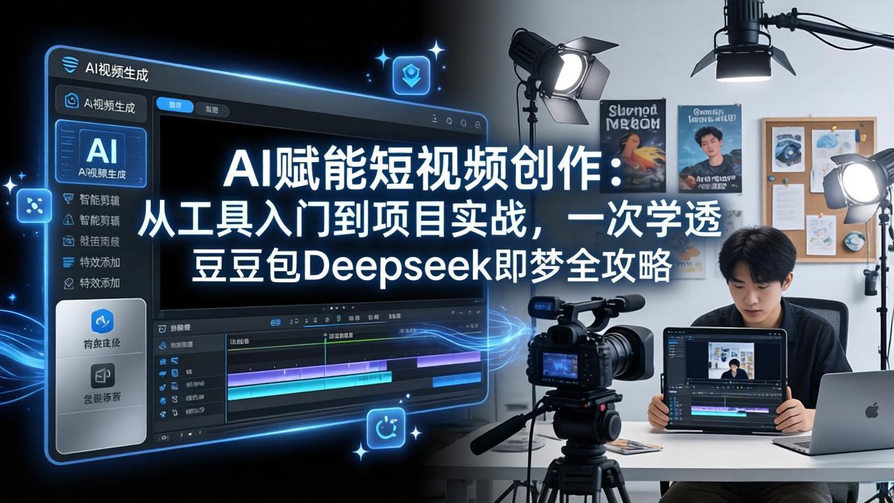 AI赋能短视频创作：从工具入门到项目实战，一次学透豆包Deepseek即梦全攻略-点子口袋网