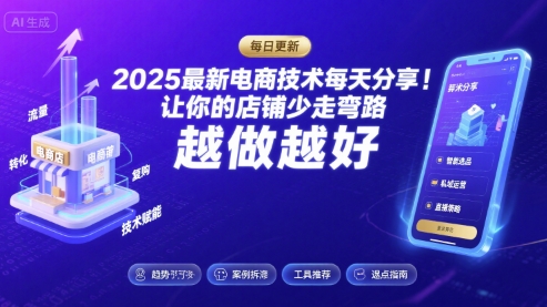 2025-2026最新电商技术每天分享，让你的店铺少走弯路，越做越好(更新26年07月)-点子口袋网