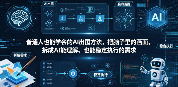 普通⼈也能学会的AI出图⽅法，把脑子里的画面，拆成AI能理解、也能稳定执行的需求【文档】-点子口袋网