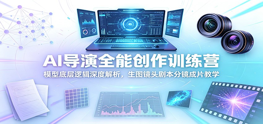 AI导演全能创作训练营：模型底层逻辑深度解析，生图镜头剧本分镜成片教学-点子口袋网