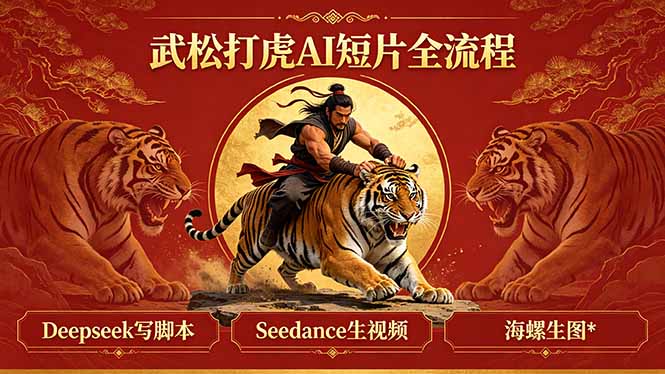 武松打虎AI短片全流程：Deepseek写脚本+Seedance生视频+海螺生图-点子口袋网