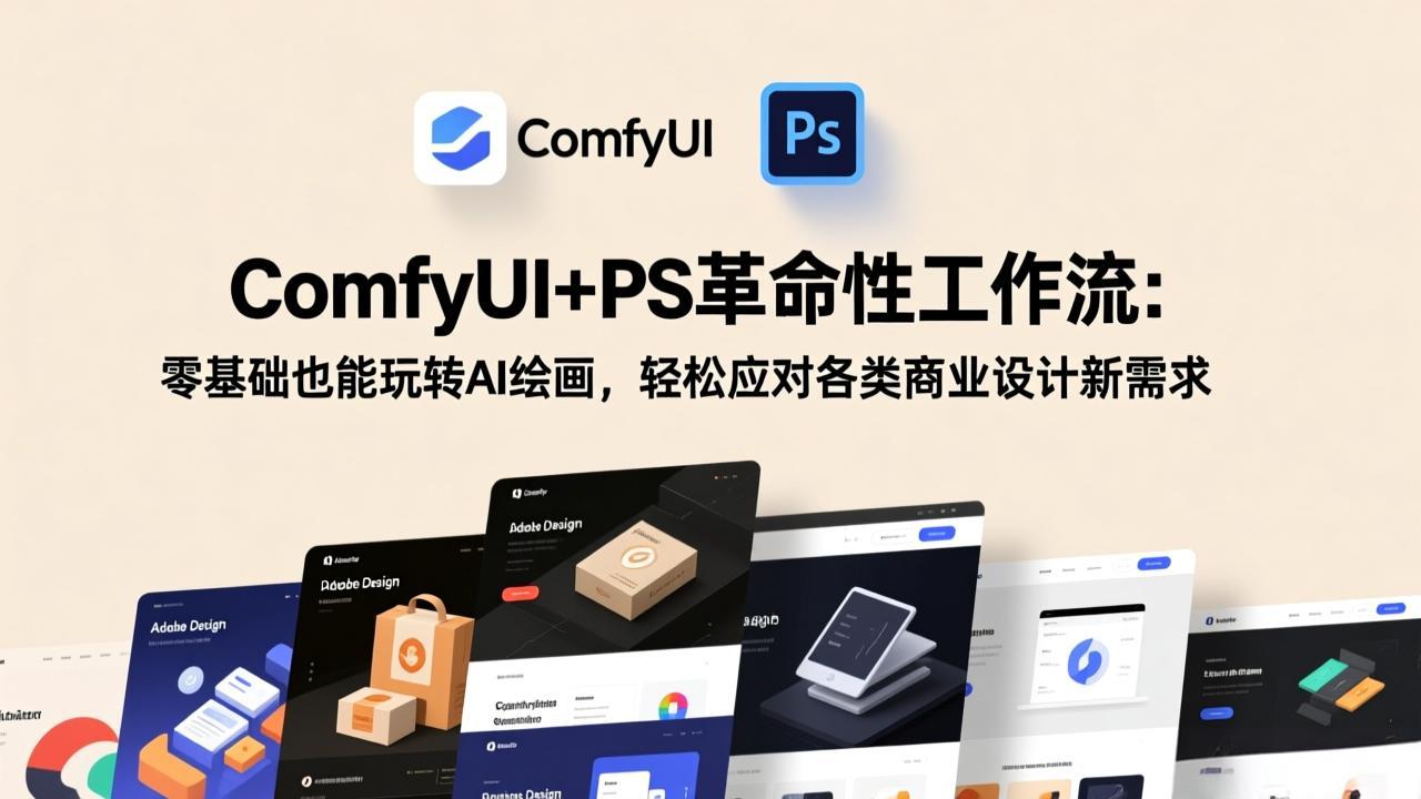ComfyUI+PS革命性工作流：零基础也能玩转AI绘画，轻松应对各类商业设计新需求-点子口袋网
