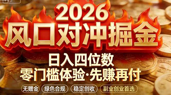 2026美金对冲套利，无赠金对冲策略保驾护航，低门槛易上手实操。单人单日收益2000+-点子口袋网