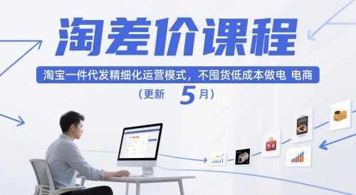 淘差价课程，淘宝一件代发精细化运营模式，不囤货低成本做电商（更新26年7月）-点子口袋网
