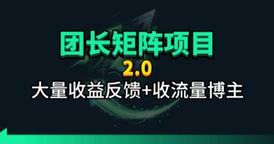 【团长合作2.0】视频矩阵项目_招发手矩阵+剪辑师，共赢项目【揭秘】-点子口袋网