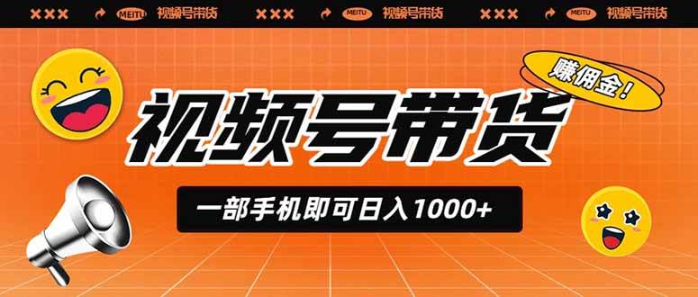 （19366期）视频号带货，一部手机即可日入1000+，无人直播玩法轻松躺赚带货佣金-点子口袋网