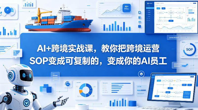 AI+跨境实战课，教你把跨境运营S0变成可复制的，变成你的AI员工-点子口袋网