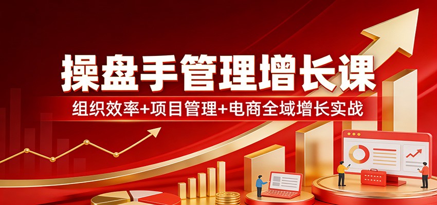 操盘手管理增长课：组织效率+项目管理+电商全域增长实战-点子口袋网