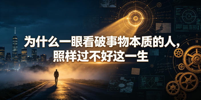 付费文章：为什么一眼看破事物本质的人，照样过不好这一生-点子口袋网