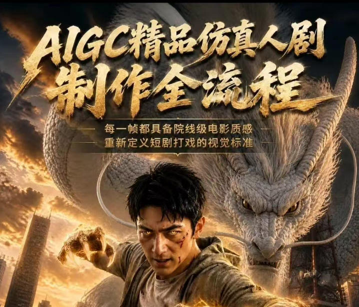AIGC精品仿真人剧豢龙人全流程制作解析2026，国风仿真人创作+打斗剧情+人设编排，一站式AI短剧入门-点子口袋网