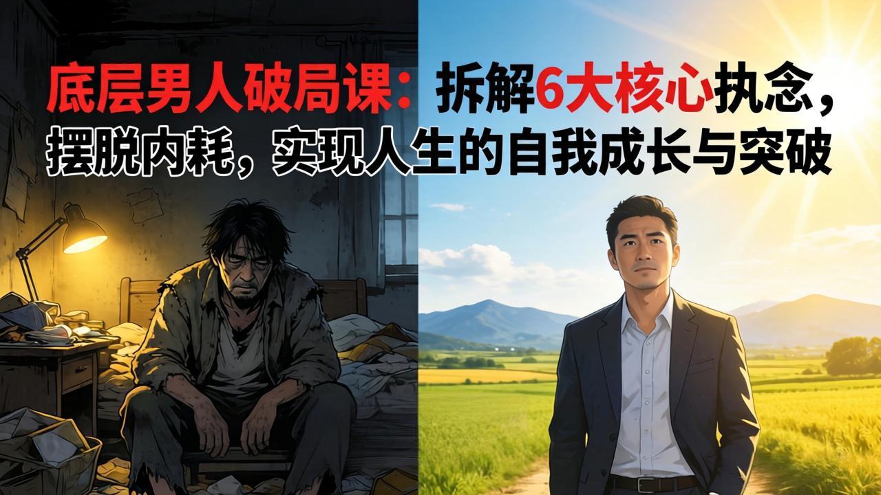 付费文章：底层男人破局课：拆解 6 大核心执念，摆脱内耗，实现人生的自我成长与突破-点子口袋网