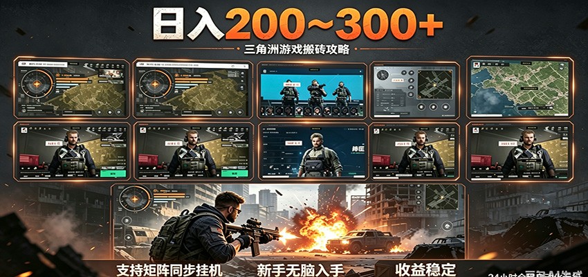 日入200~300+ 三角洲全自动搬砖项目，新手零门槛即可无脑入手-点子口袋网