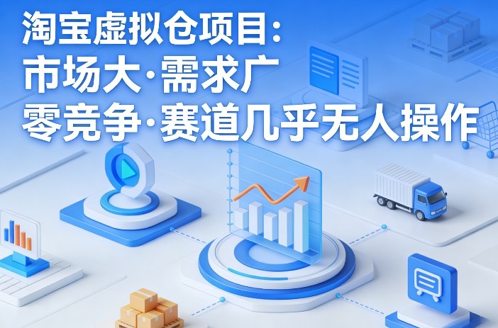 淘宝虚拟仓项目，市场大，需求广，零竞争，赛道几乎没人操作(更新0410)-点子口袋网