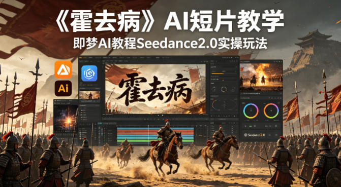 《霍去病》AI短片教学，即梦AI教程Seedance2.0实操玩法-点子口袋网