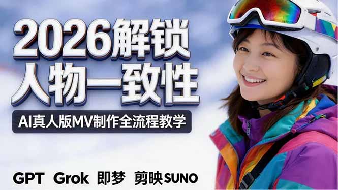 2026独创解锁人物一致性：AI真人版MV制作，不讲空话，不拼概念，全流程实操-点子口袋网