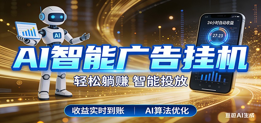 智能广告挂机新时代，利用碎片化时间实现稳定被动收益，AI帮你持续盈利-点子口袋网