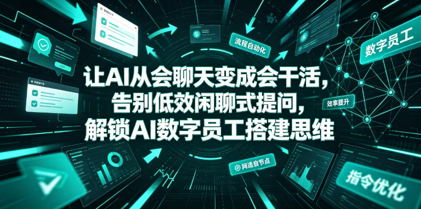 让AI从会聊天变成会干活，告别低效闲聊式提问，解锁AI数字员工搭建思维-点子口袋网
