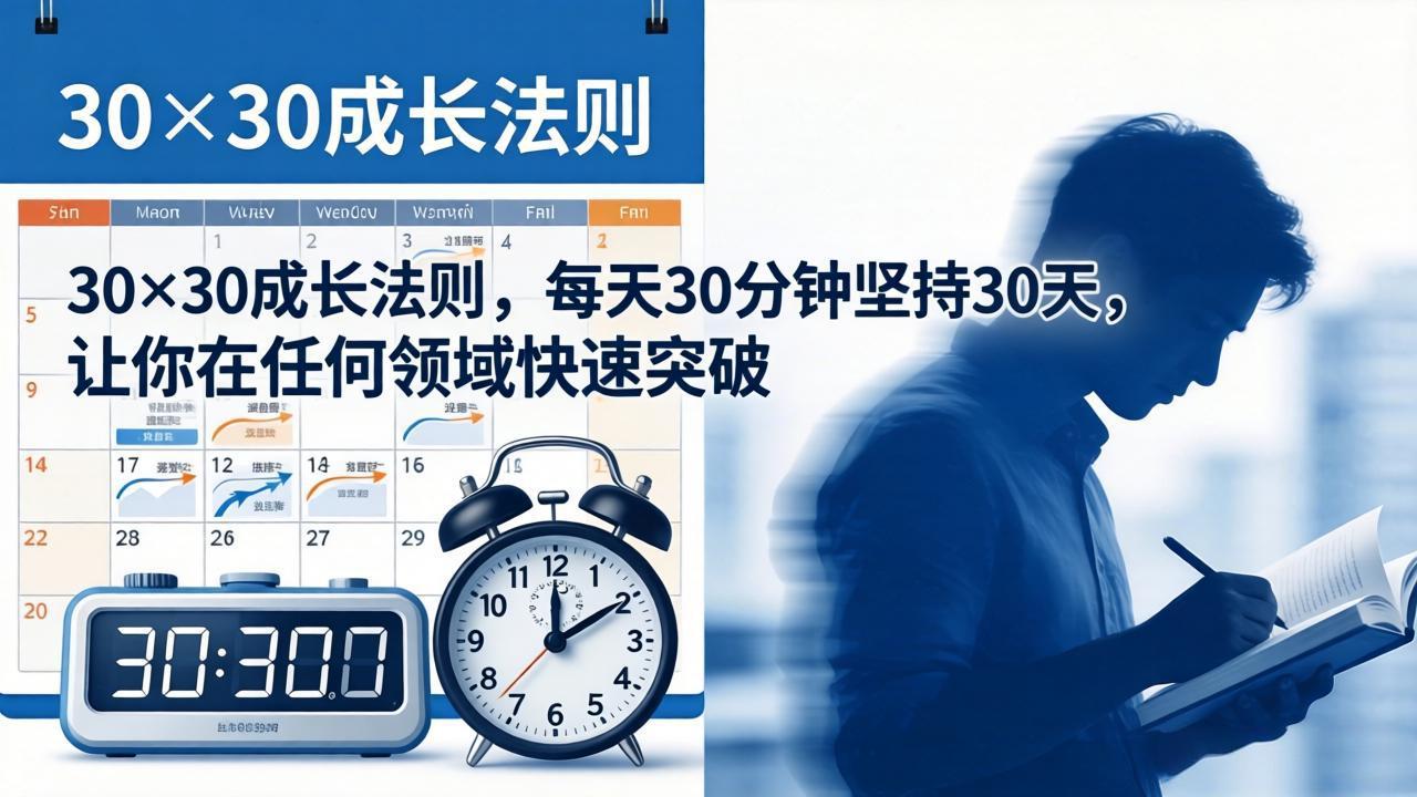 付费文章：30×30成长法则，每天30分钟坚持30天，让你在任何领域快速突破-点子口袋网