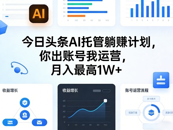 今日头条AI托管躺賺计划，你出账号我运营，月入最高1W+【揭秘】-点子口袋网