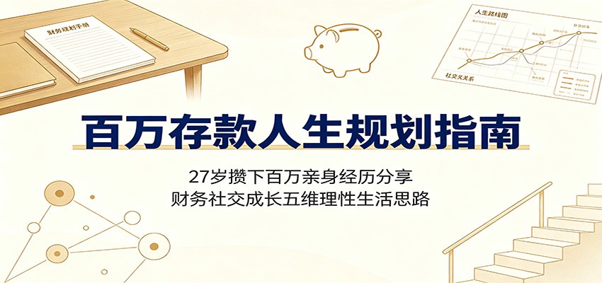 百万存款人生规划指南：27岁攒下百万亲身经历分享，财务社交成长五维理性生活思路-点子口袋网