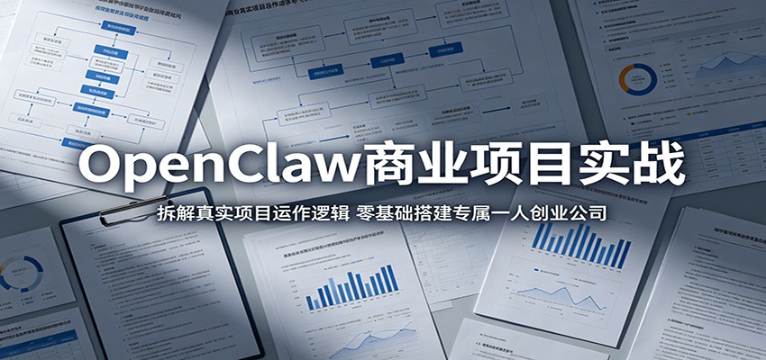 OpenClaw商业项目实战：拆解真实项目运作逻辑，零基础搭建专属一人创业公司-点子口袋网