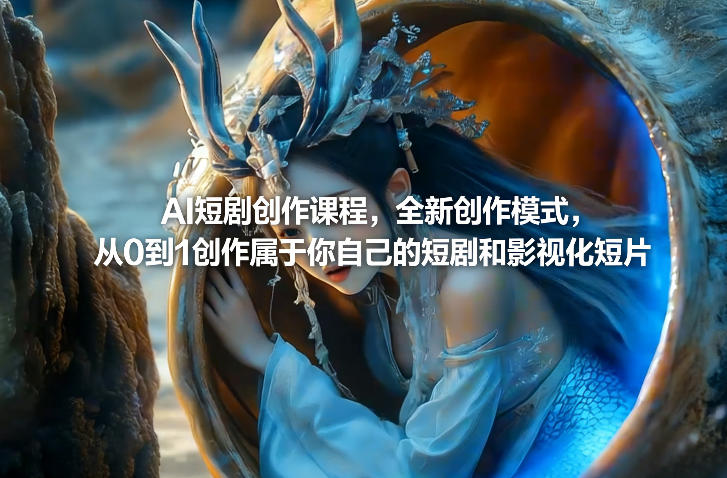AI短剧创作课程，全新创作模式，从0到1创作属于你自己的短剧和影视化短片-点子口袋网