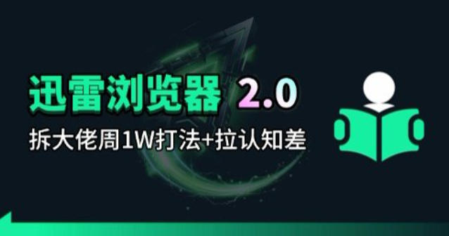 迅雷浏览器项目2.0_拆个大佬周1W的打法-点子口袋网