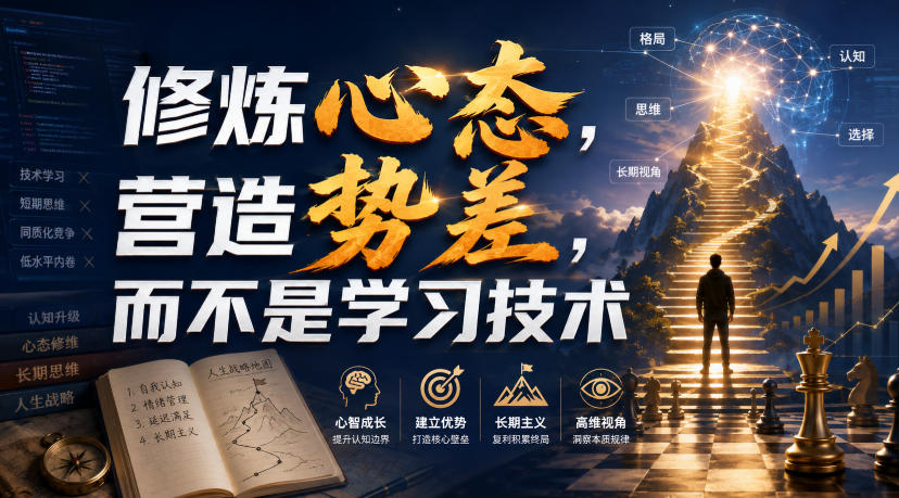 付费文章：修炼心态，营造势差，而不是学习技术-点子口袋网