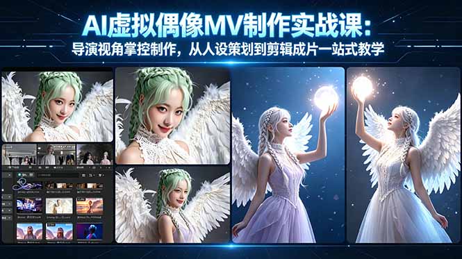 AI虚拟偶像MV制作实战教学：导演视角掌控制作，从人设策划到剪辑成片一站式教学-点子口袋网