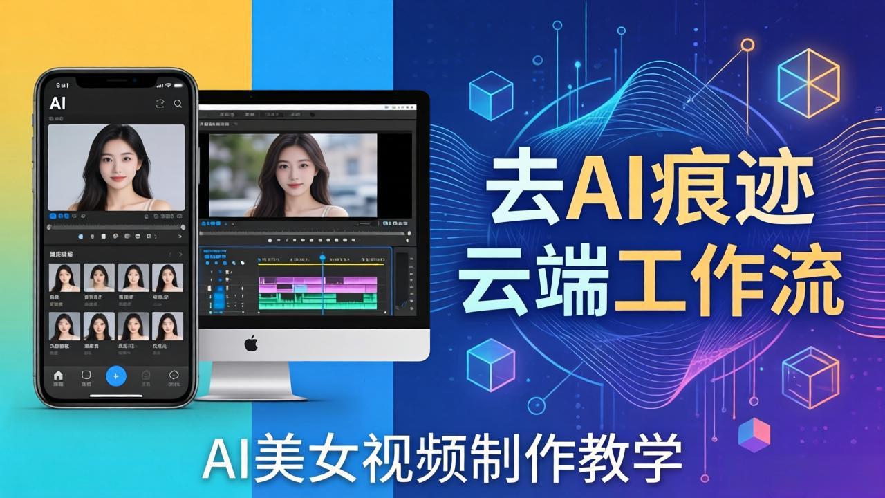 AI美女视频制作教学：去AI痕迹，云端工作流出图，手机电脑均可，不需要配置-点子口袋网